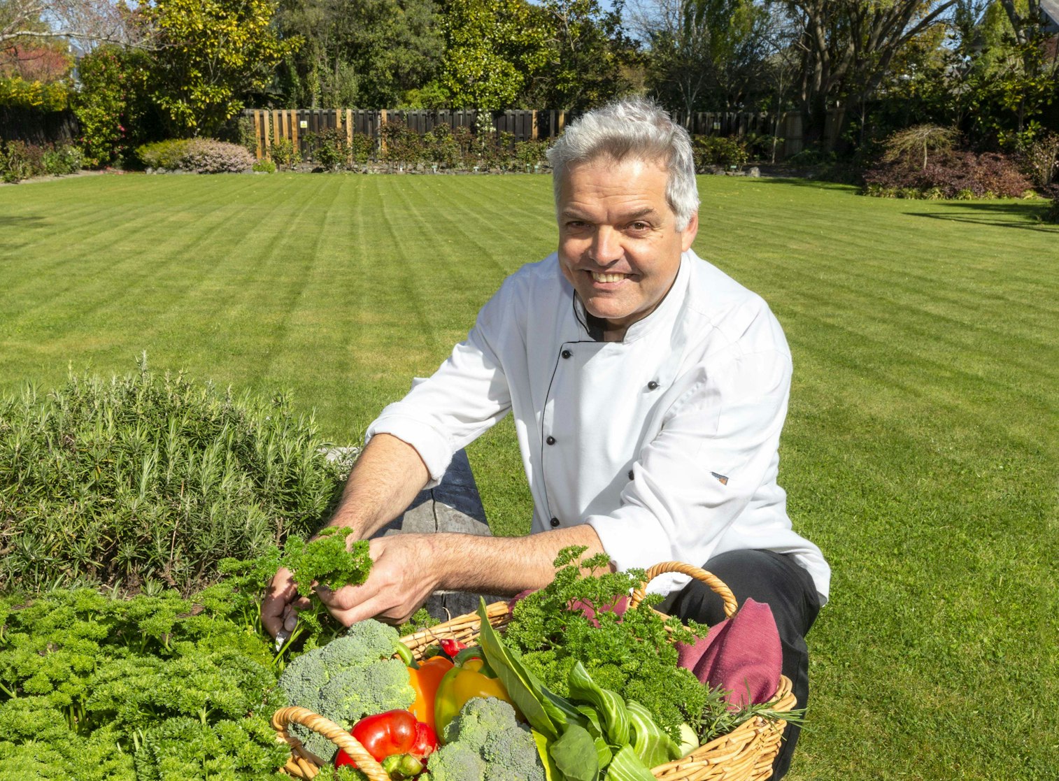 Hans in the garden